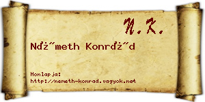 Németh Konrád névjegykártya
