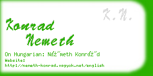 konrad nemeth business card
